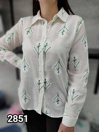 Рубашка Mmc Clothes 2851 white-green - делук