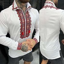 Вышиванка Nik 56373 white - делук