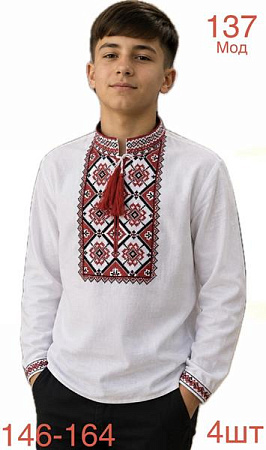 Вышиванка Надийка ND1503-137 white - делук
