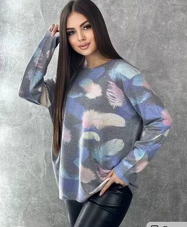 Свитер Levisha 25215 grey - делук