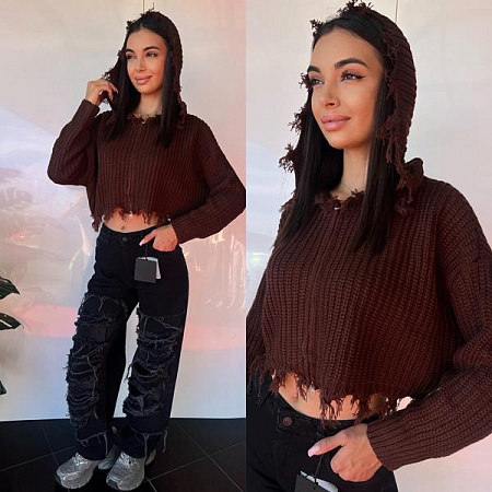Кофта Three Black Women TB87 brown - делук