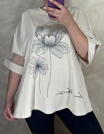 Футболка Levisha 26035 white - делук