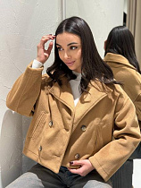 Куртка Three Black Women TB126 d.beige - делук