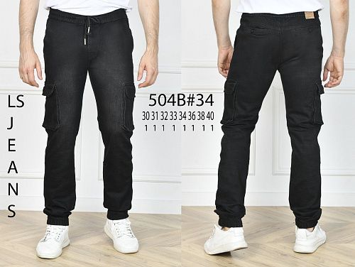 Джинсы God Baron 504B black - делук