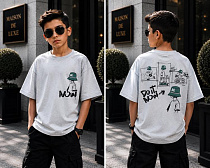 Футболка Major Kids 3713 l.grey - делук