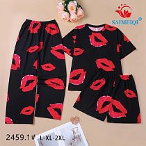 Ночнушка Saimeiqi 2459-1 black - делук