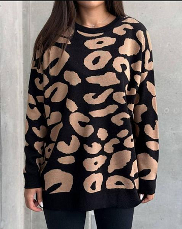 Свитер Kosta 5002 black-beige - делук