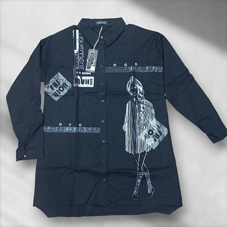 Рубашка Julia JL1001 black - делук