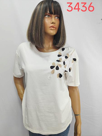 Футболка Lida 3436 white - делук