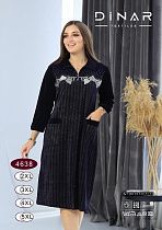 Халат Sss Annet DO-D4638 navy - делук