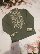 Вышиванка Moda School M89 khaki - делук