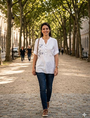 Блузка Orange Chinese 273 white - делук