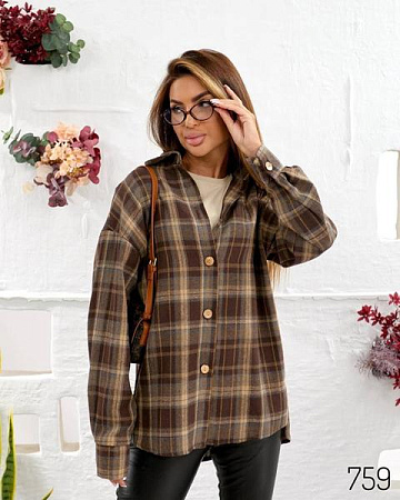 Рубашка Loren 759-1 brown - делук