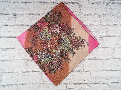 Платок Shawls P218 pink-brown - делук