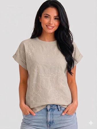 Футболка Levisha 26006 l.beige - делук