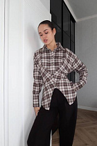 Рубашка Style Nadezhda 033-3 brown - делук