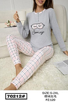 Пижама Estima 70212 grey-pink - делук