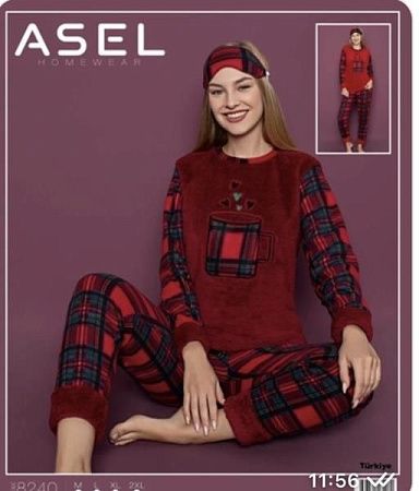 Пижама Homewear HW19 wine - делук