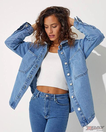 Рубашка Maxim Jeans 2508 blue - делук