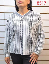 Свитер Lida 8517 white-l.grey - делук