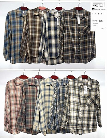 Рубашка Estima 2505 brown-blue - делук