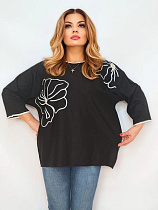 Свитер Romeo Life RL968 black - делук