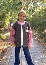 Кофта Lima Kids 2548 grey-pink - делук