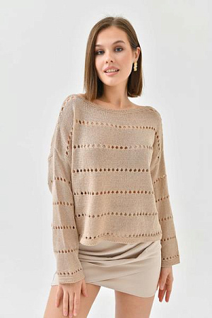 Свитер Lora LR455 beige Свитер Lora LR455 beige - делук