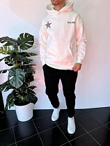 Худи Three Black 2332 white - делук