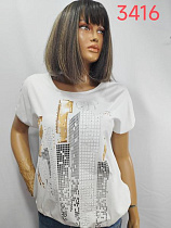 Футболка Lida 3416 white - делук