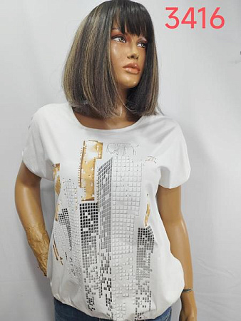 Футболка Lida 3416 white - делук