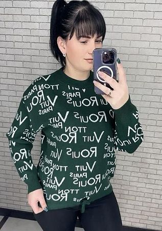 Свитер Levisha 25401 green - делук