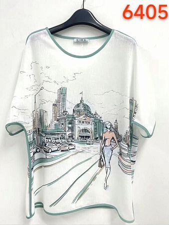 Футболка Lida 6405 white - делук