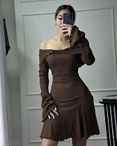 Платье Girl 466 brown - делук
