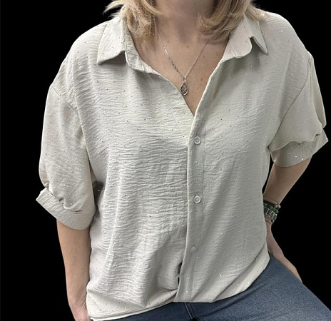 Рубашка Elena&Vika 26120 l.grey - делук