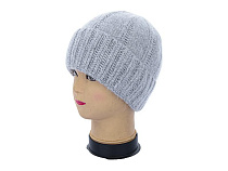 Шапка Angelica Ангора на флісі 2006-8 grey - делук