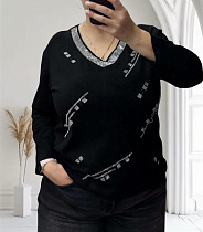 Свитер Elena&Vika 27096 black - делук