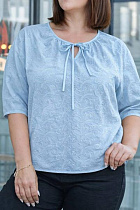 Блузка Elena&Vika 26029 l.blue - делук