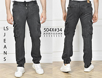 Джинсы Ls Longfey 504X d.grey - делук