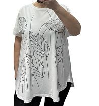 Футболка Elena&Vika 25009 white Футболка Elena&Vika 25009 white - делук