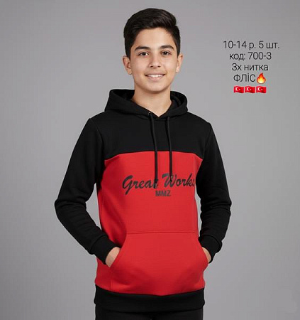 Худи Amz 700-3 red - делук