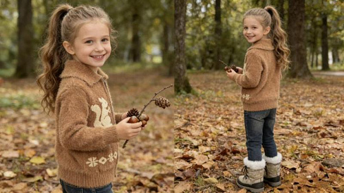 Кофта Yalisi 377 brown - делук