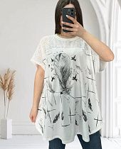 Футболка Elena&Vika 25011 white - делук