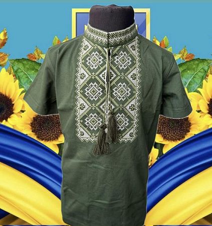 Вышиванка Miki Maki MM3 khaki - делук