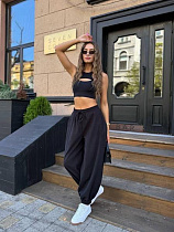 Штаны Спорт Arina 1655 black - делук