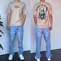 Футболка Three Black 2205 beige - делук