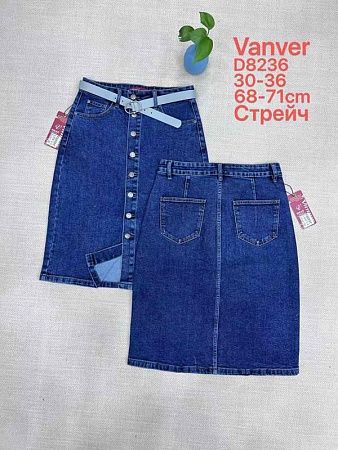Юбка Vanver D8236 blue - делук