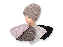 Шапка Angelica QW002-1 на флісі mix - делук