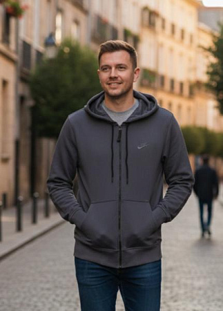 Кофта Спорт Delviago DL624 grey - делук