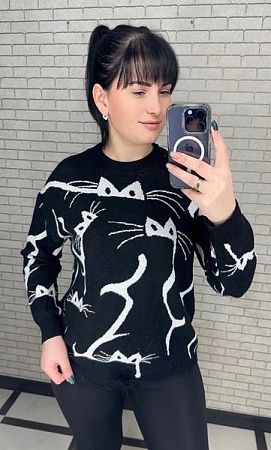 Свитер Levisha 25402 black - делук